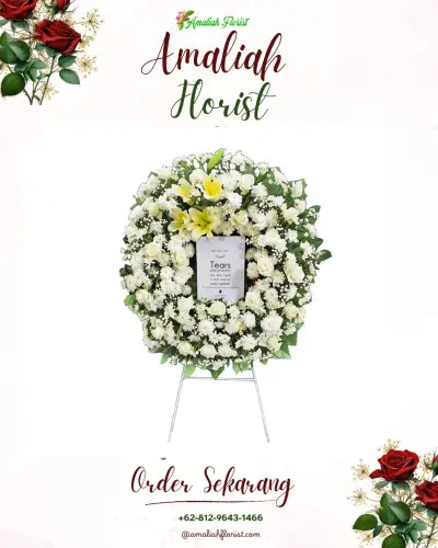 Krans Bunga Duka Cita di Semarapura Kaja